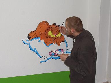 Künstler bei der Arbeit